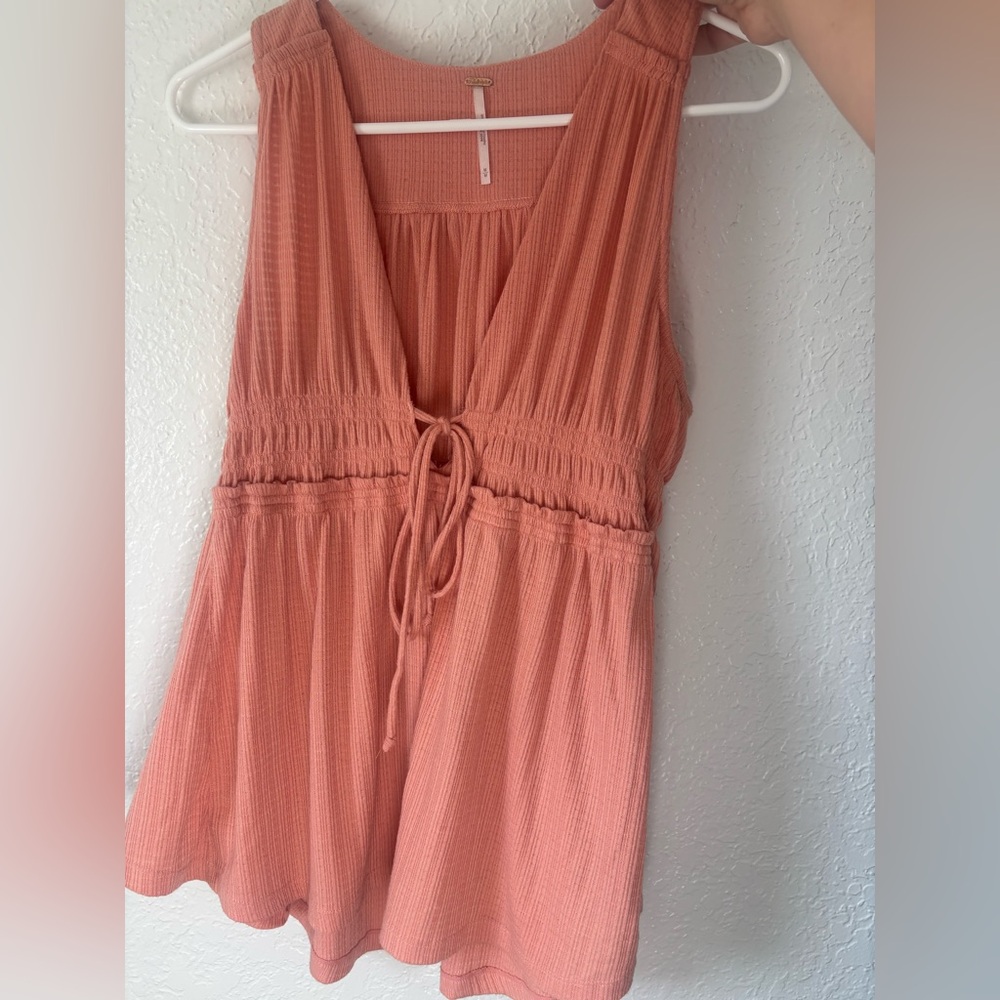 Free People Coral Tank Top